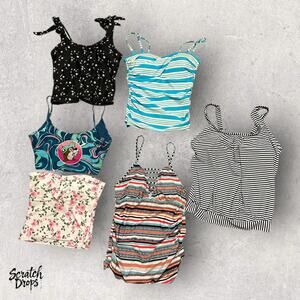 Womens Medium Tops Bundle 6 Pack Floral Striped CasualBlousesandTees Variety Set